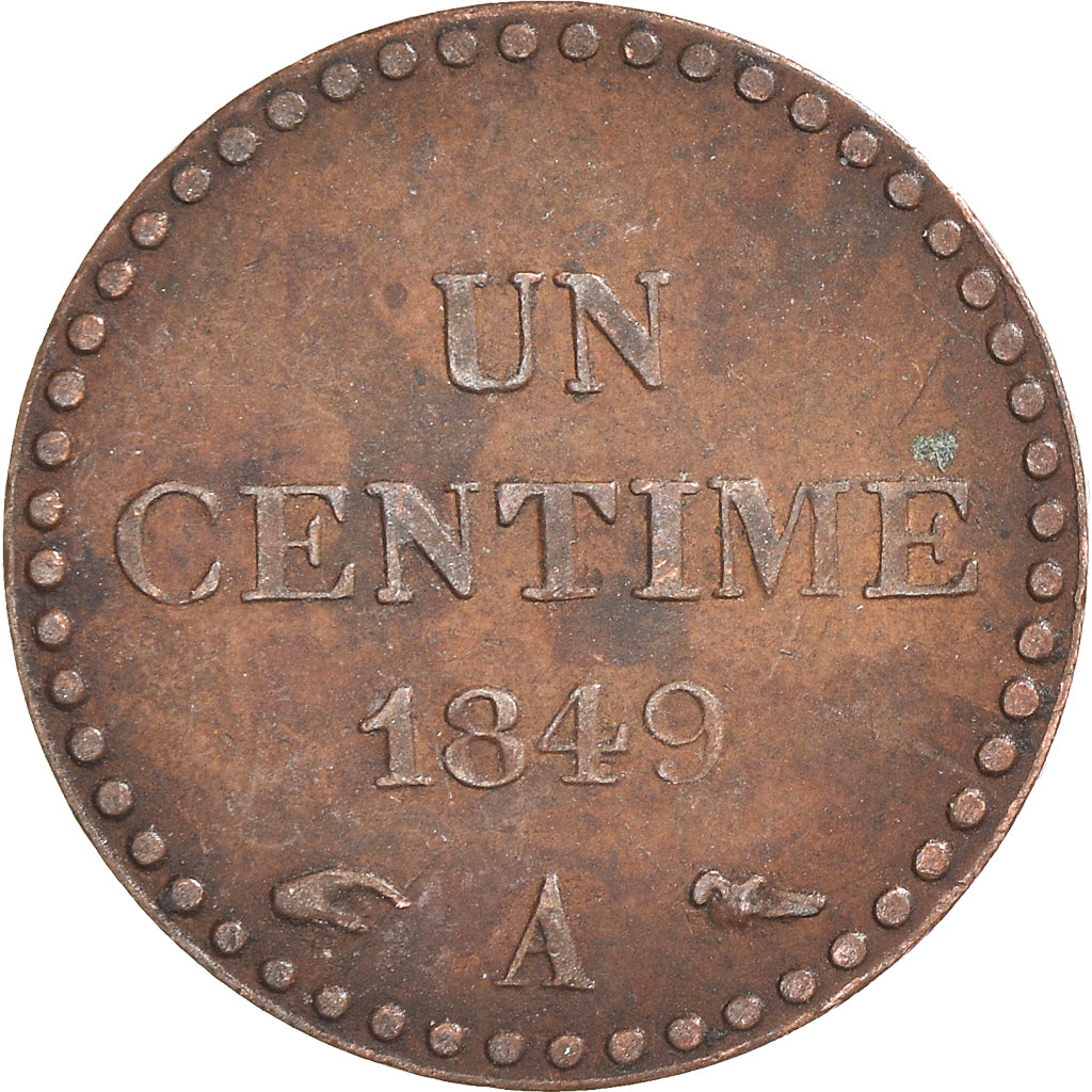 Coin, France, Dupré, Centime, 1849, Paris, EF(40-45), Bronze, KM:754