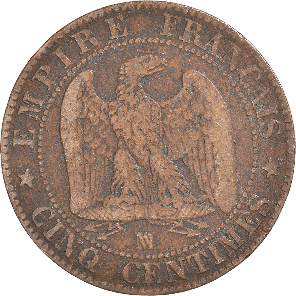 Monnaie, France, Napoleon III, Napoléon III, 5 Centimes, 1854, Marseille, TB