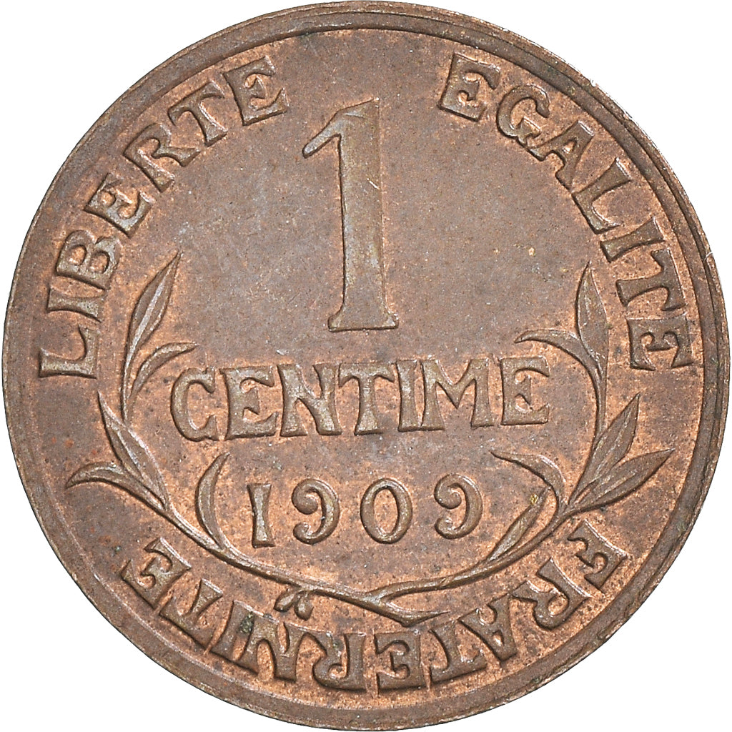 Moneta, Francia, Dupuis, Centime, 1909, Paris, BB, Bronzo, KM:840, Gadoury:90