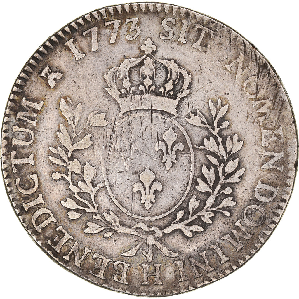 Moneta, Francia, Louis XV, Écu à la vieille tête, Ecu, 1773, La Rochelle