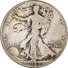 Coin, United States, Walking Liberty Half Dollar, Half Dollar, 1942, U.S. Mint
