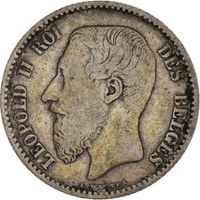 Coin, Belgium, Leopold II, Franc, 1886, VF(30-35), Silver, KM:28.1