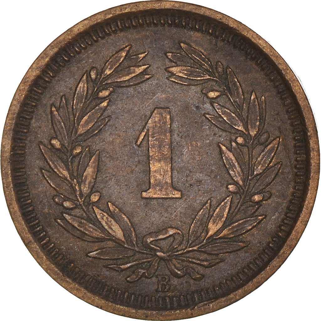 Coin, Switzerland, Rappen, 1882, Bern, EF(40-45), Bronze, KM:3.1