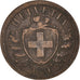 Coin, Switzerland, 2 Rappen, 1851, Paris, VF(30-35), Bronze, KM:4.1