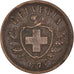 Coin, Switzerland, 2 Rappen, 1875, Bern, EF(40-45), Bronze, KM:4.1