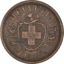 Coin, Switzerland, 2 Rappen, 1879, Bern, EF(40-45), Bronze, KM:4.1