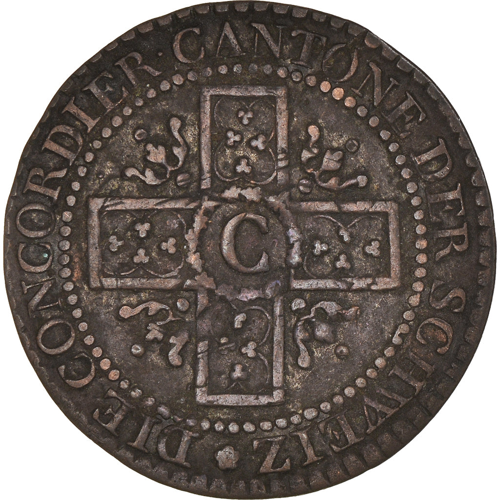 Coin, SWISS CANTONS, BERN, 5 Rappen, 1826, EF(40-45), Billon, KM:192