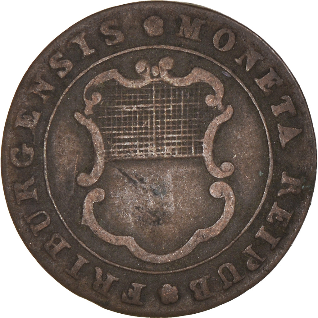 Coin, SWISS CANTONS, FREIBURG, Kreuzer, 1787, EF(40-45), Billon, KM:42