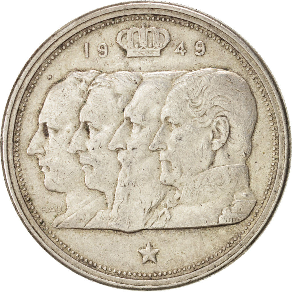 Belgium, 100 Francs, 1949, KM #139.1, VF(30-35), Silver, 33, 18.14