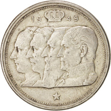 Belgium, 100 Francs, 1949, KM #139.1, VF(30-35), Silver, 33, 18.14