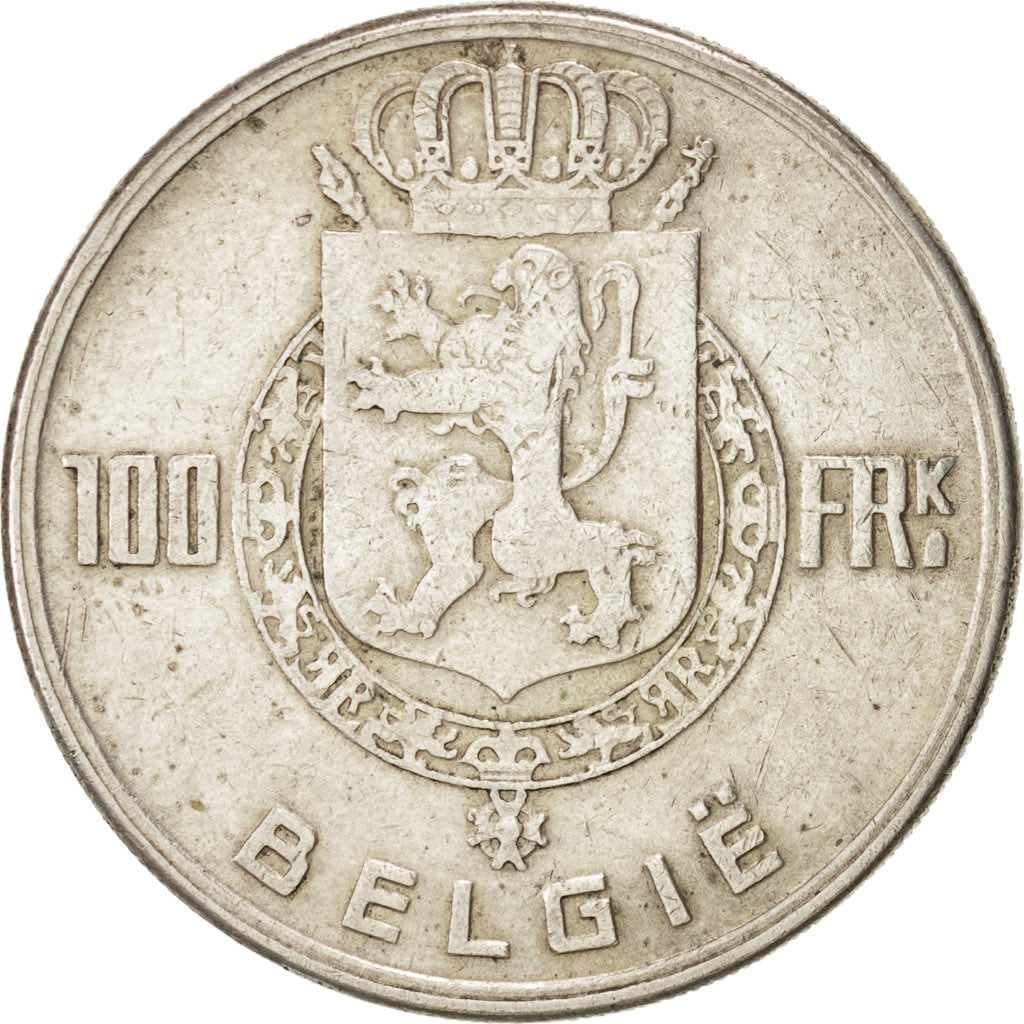 Belgium, 100 Francs, 1949, KM #139.1, VF(30-35), Silver, 33, 18.14