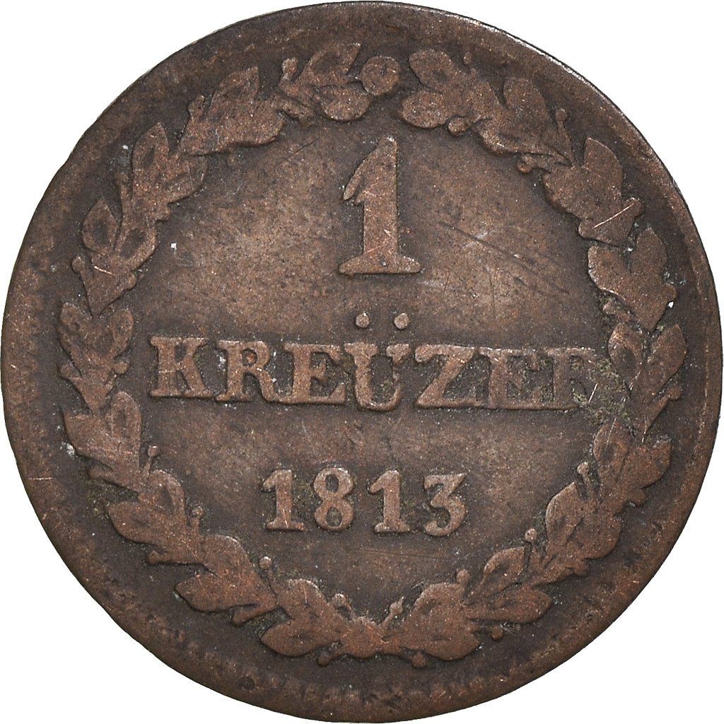 Moneta, CANTONI SVIZZERI, SOLOTHURN, Kreuzer, 1813, MB+, Biglione, KM:72