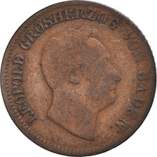 Monnaie, Etats allemands, BADEN, Leopold I, Kreuzer, 1849, TB+, Cuivre, KM:218.2