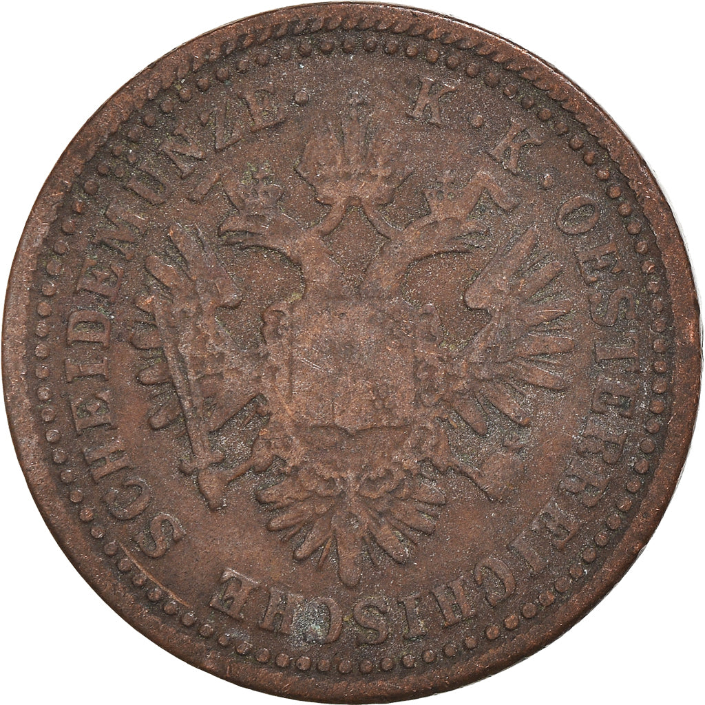 Moeda, Áustria, Franz Joseph I, Kreuzer, 1851, Vienna, VF(30-35), Cobre