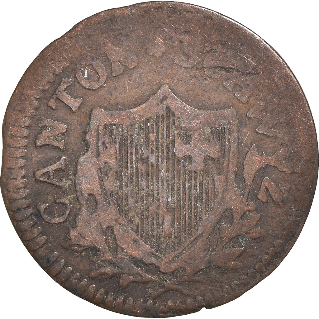 Coin, Switzerland, 2 Rappen, 1813, VF(20-25), Copper, KM:62