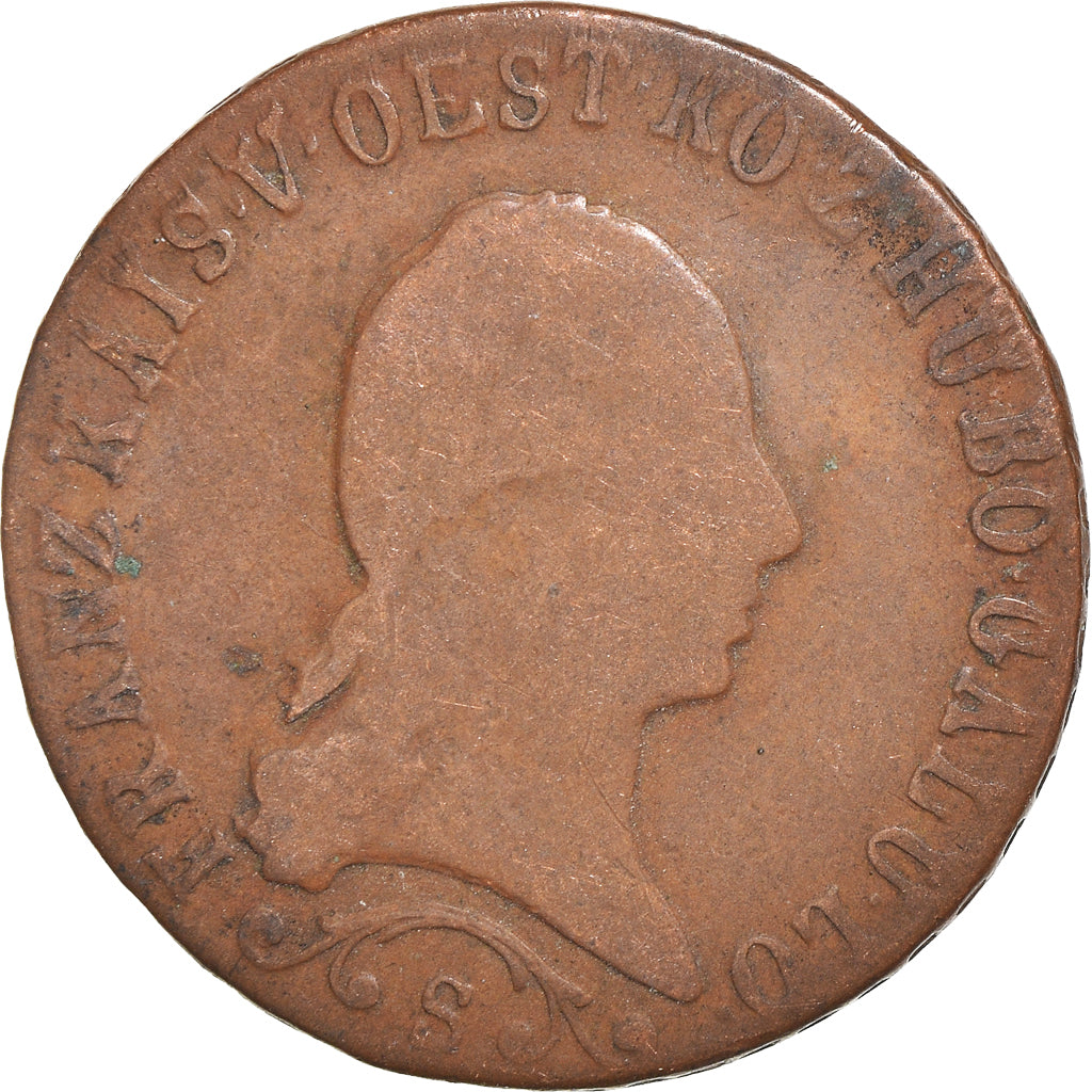 Moneta, Austria, Franz II (I), Kreuzer, 1812, Schmollnitz, MB+, Rame, KM:2112
