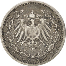 Münze, GERMANY - EMPIRE, 1/2 Mark, 1905, Berlin, S+, Silber, KM:17