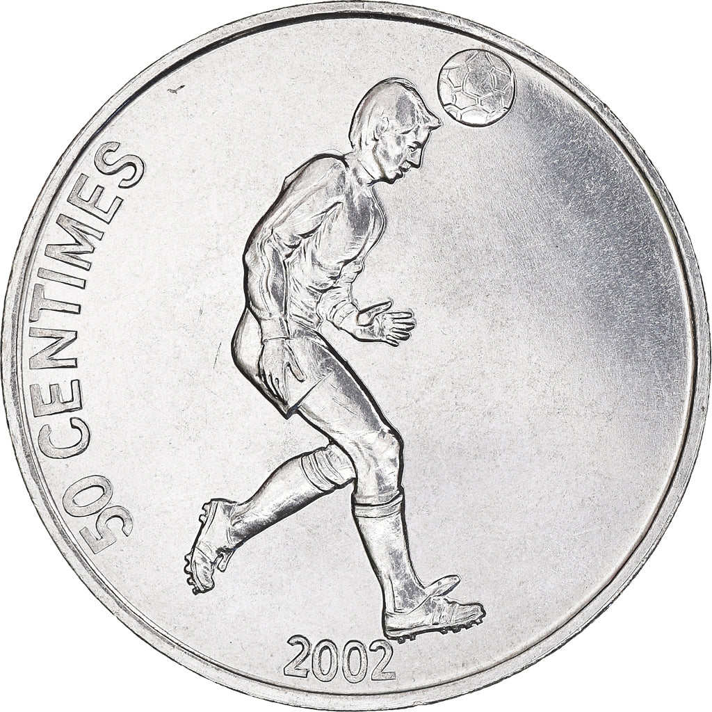 Moneda, CONGO, REPÚBLICA DEMOCRÁTICA DEL, 50 Centimes, 2002, SC+, Aluminio