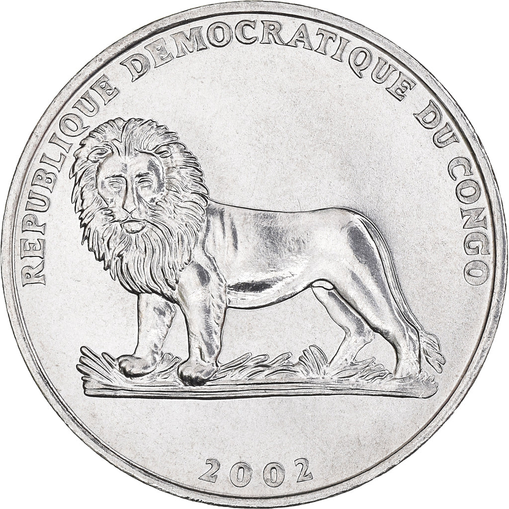 Moneda, CONGO, REPÚBLICA DEMOCRÁTICA DEL, 50 Centimes, 2002, SC+, Aluminio