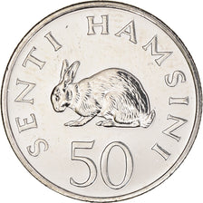 Coin, Tanzania, 50 Senti, 1990, British Royal Mint, MS(60-62), Nickel Clad