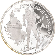 Moneda, Francia, Cross-country skier, 100 Francs, 1991, Albertville 92, FDC