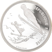 Coin, France, Albertville - Ski Jumping, 100 Francs, 1991, BE, MS(65-70)