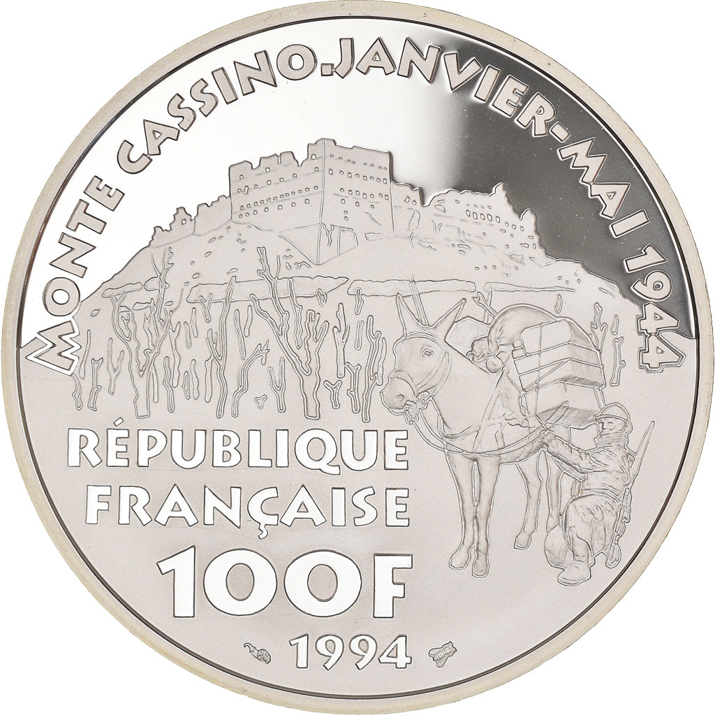 Coin, France, Alphonse Juin, 100 Francs, 1994, BE, MS(65-70), Silver, KM:1041