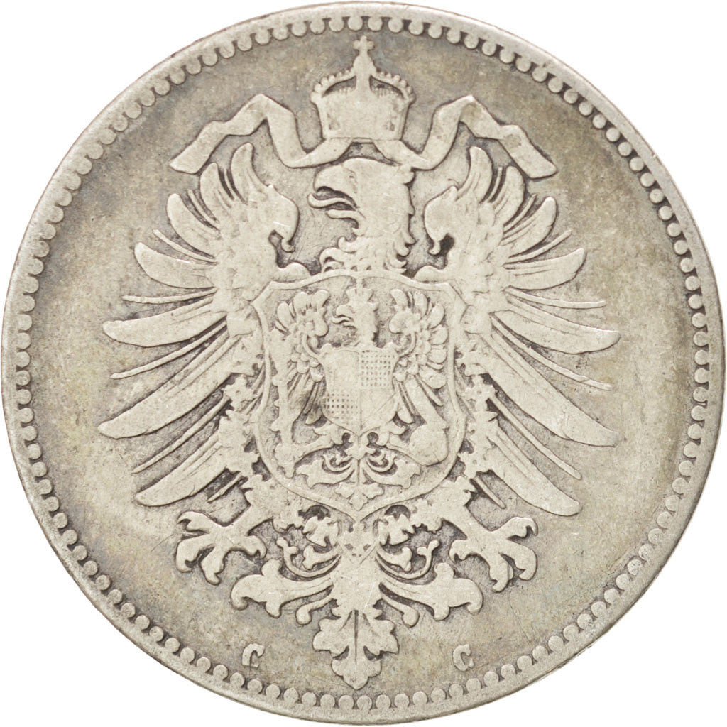 Coin, GERMANY - EMPIRE, Wilhelm I, Mark, 1875, Frankfurt, EF(40-45), Silver