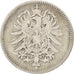 Coin, GERMANY - EMPIRE, Wilhelm I, Mark, 1875, Frankfurt, EF(40-45), Silver