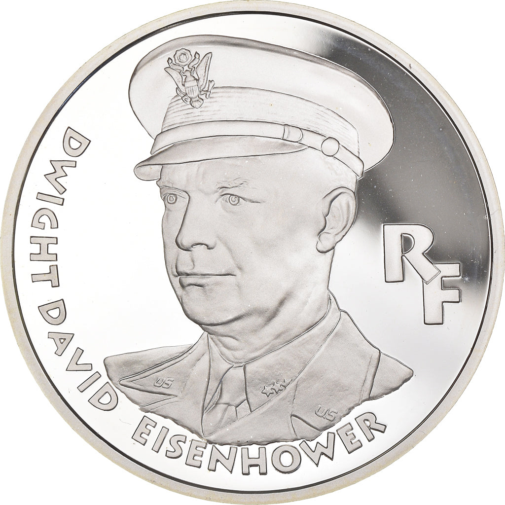 Coin, France, Dwight D.  Eisenhower, 100 Francs, 1994, BE, MS(65-70), Silver