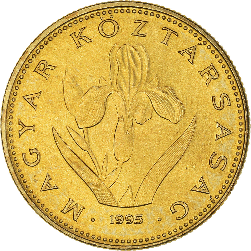 Coin, Hungary, 20 Forint, 1995, Budapest, MS(64), Nickel-brass, KM:696
