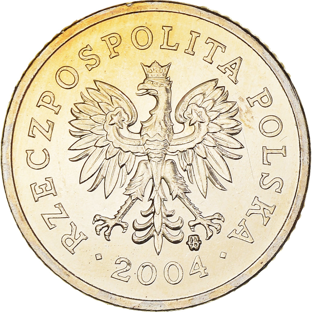 Monnaie, Pologne, 10 Groszy, 2004, Warsaw, SUP+, Cupro-nickel, KM:279