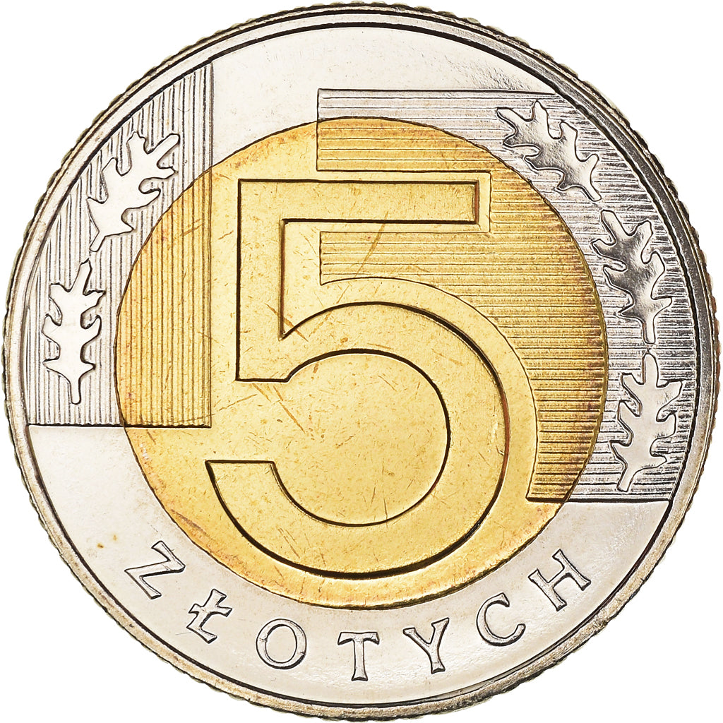 Moneta, Polonia, 5 Zlotych, 2015, Warsaw, SPL+, Bi-metallico