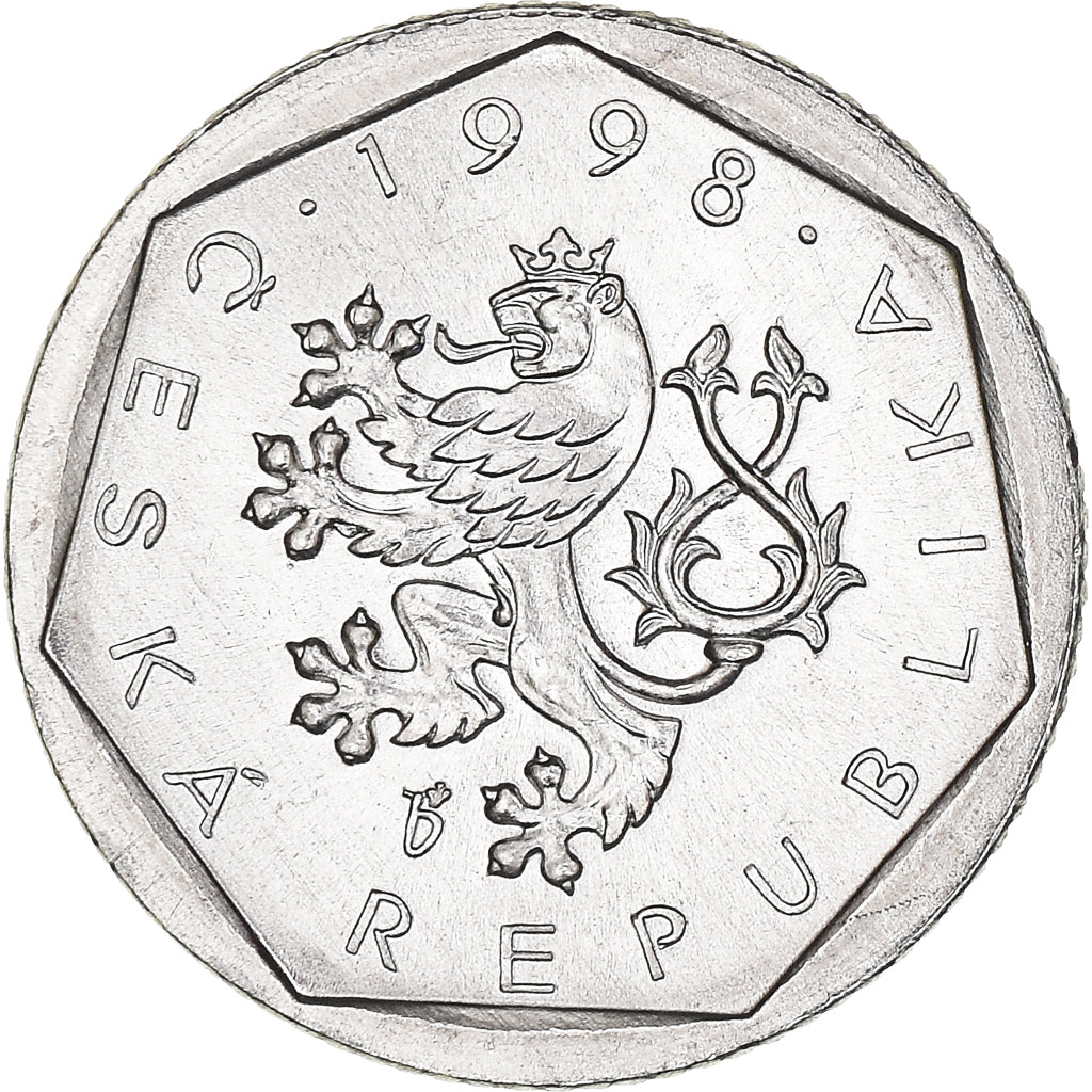 Coin, Czech Republic, 20 Haleru, 1998, Jablonec nad Nisou, MS(63), Aluminum