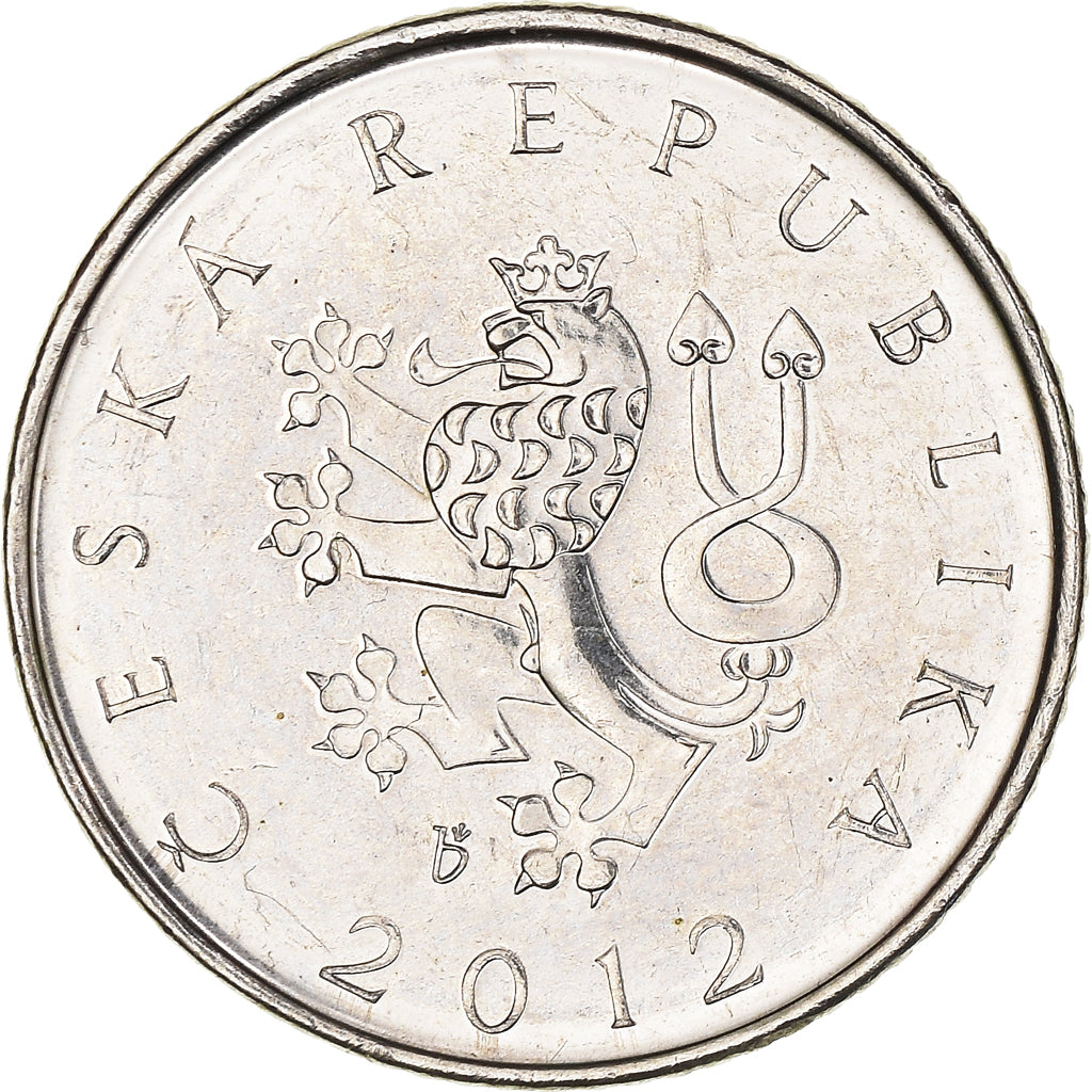Monnaie, République Tchèque, Koruna, 2012, TTB+, Nickel plaqué acier, KM:7