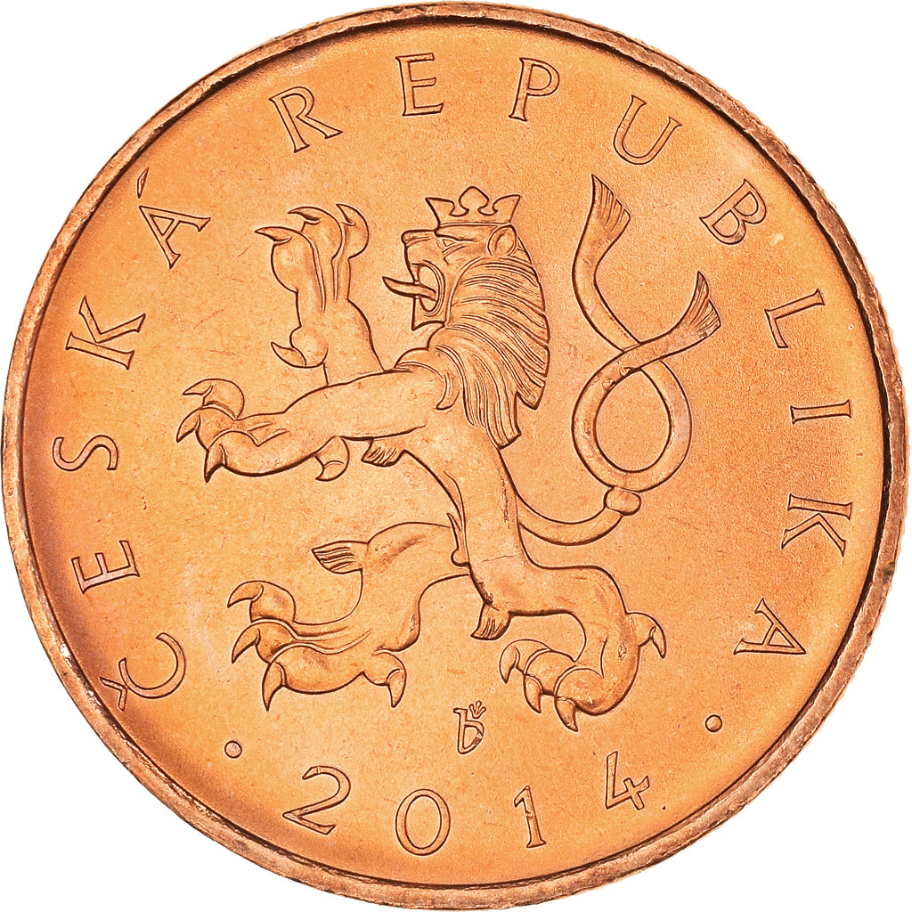 Coin, Czech Republic, 10 Korun, 2014, AU(55-58), Copper Plated Steel, KM:New