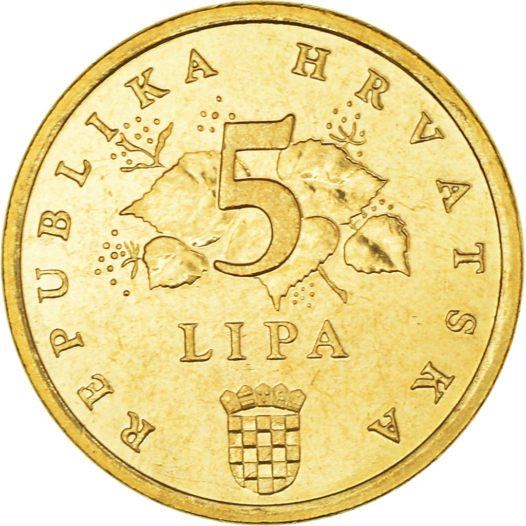 Coin, Croatia, 5 Lipa, 1999, MS(60-62), Brass plated steel, KM:5