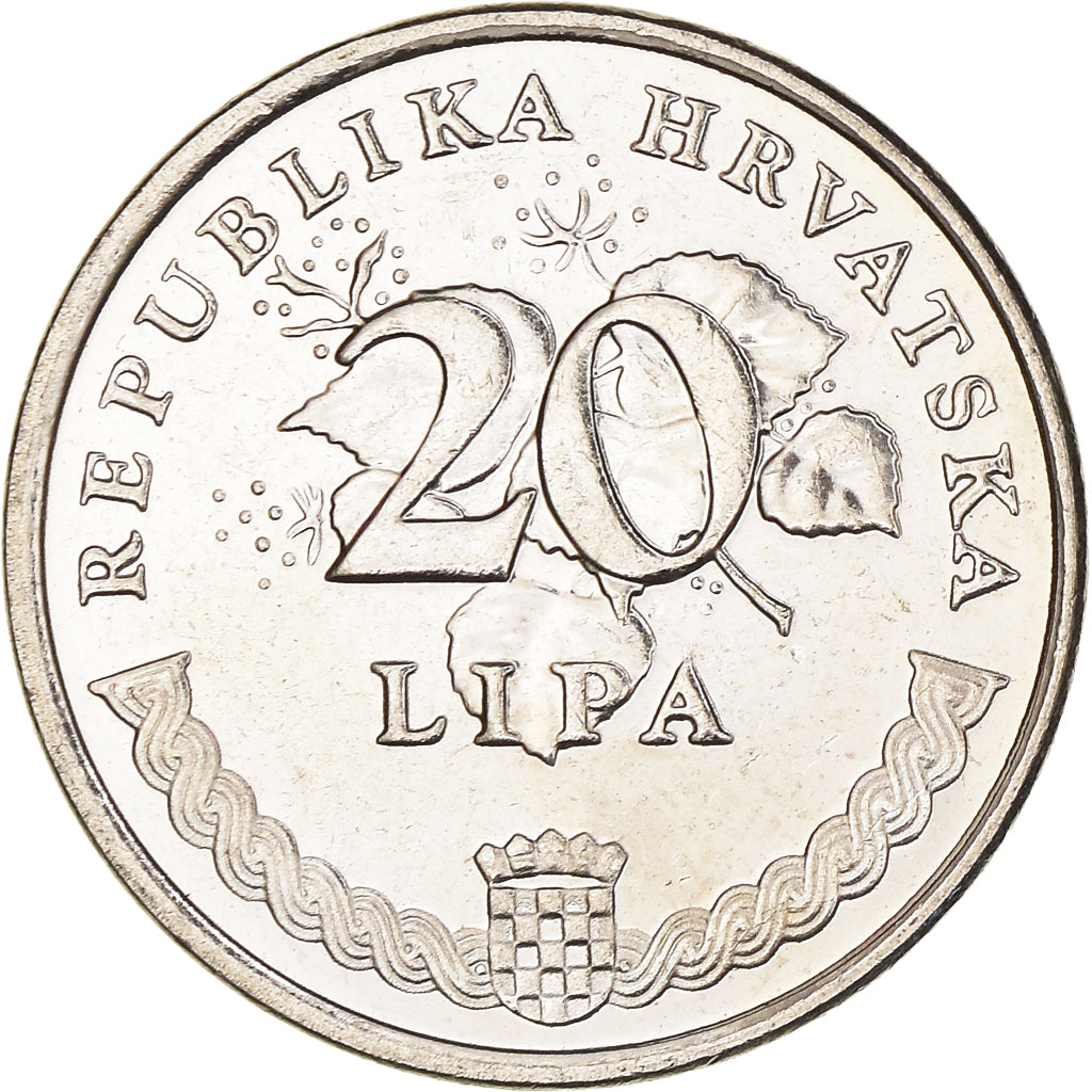Coin, Croatia, 20 Lipa, 2009, MS(60-62), Nickel plated steel, KM:7