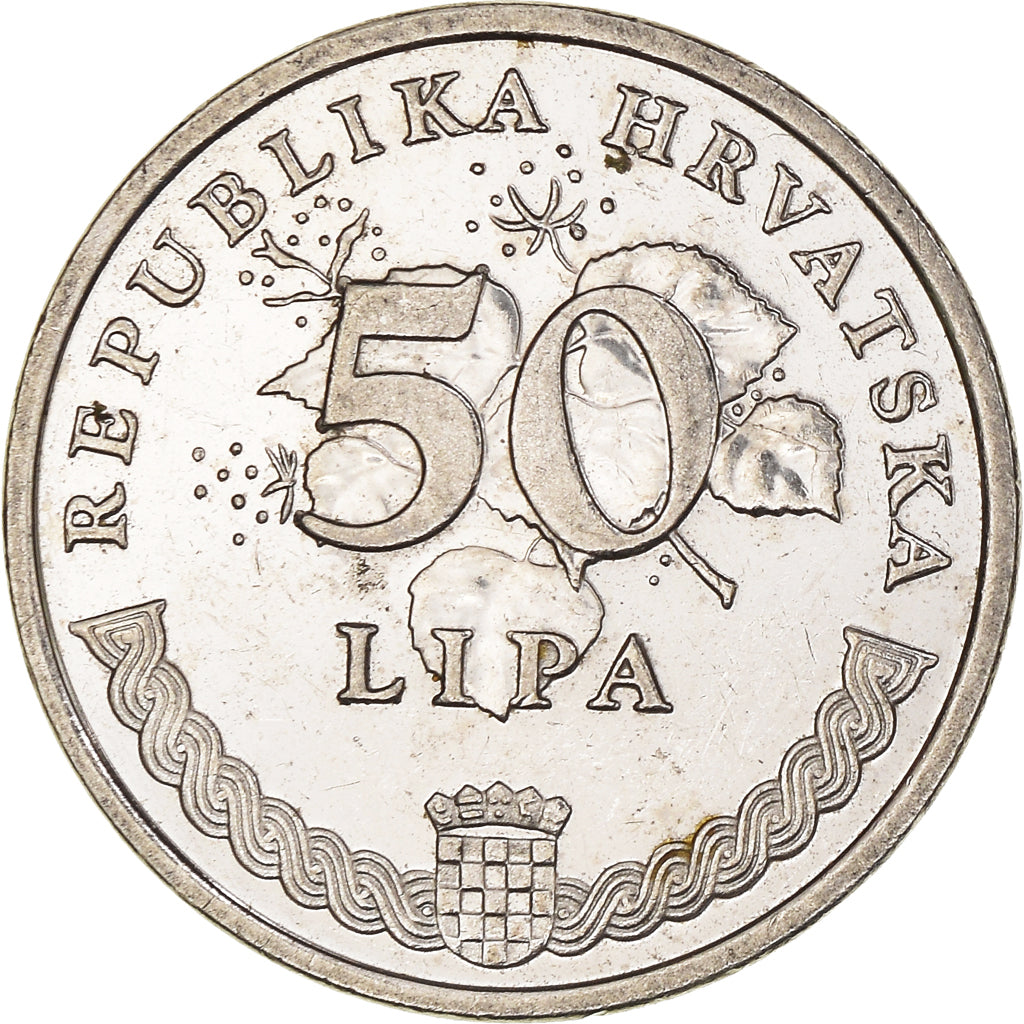 Moneda, Croacia, 50 Lipa, 2005, EBC+, Níquel chapado en acero, KM:8