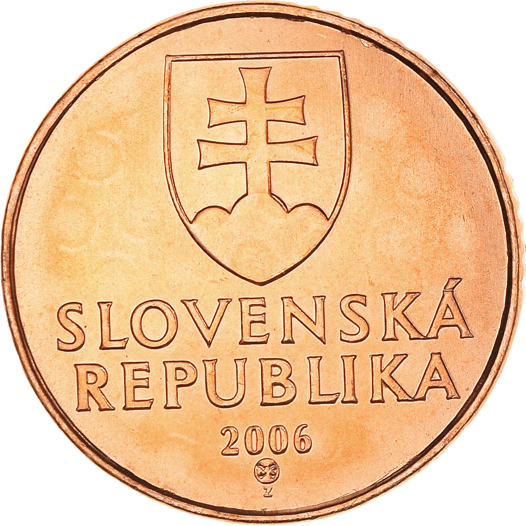 Coin, Slovakia, 50 Halierov, 2006, MS(63), Copper Plated Steel, KM:35