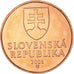 Moneta, Słowacja, 50 Halierov, 2006, MS(63), Miedź platerowana stalą, KM:35