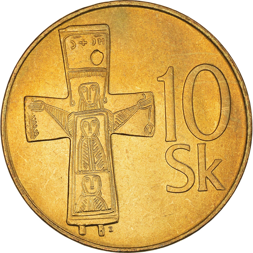 Moneta, Slovacchia, 10 Koruna, 1995, SPL, Alluminio-bronzo, KM:11