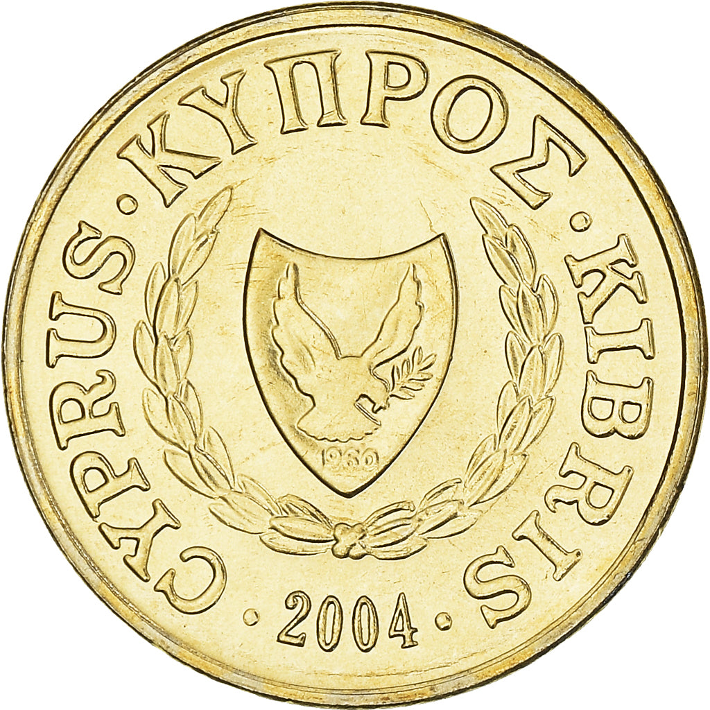 Moneta, Cypr, Cent, 2004, MS(64), Mosiądz niklowy, KM:53.3
