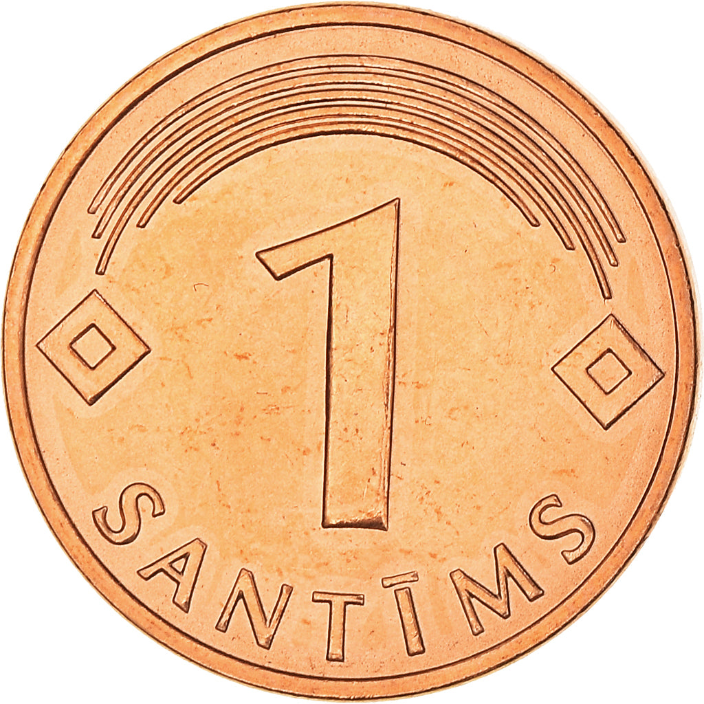 Coin, Latvia, Santims, 2003, MS(60-62), Copper Clad Steel, KM:15