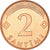 Moneta, Lettonia, 2 Santimi, 2000, BB+, Acciaio ricoperto in rame, KM:21