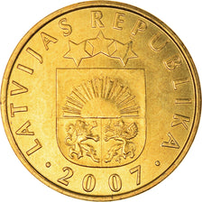Moneta, Lettonia, 20 Santimu, 2007, SPL+, Nichel-ottone, KM:22.1