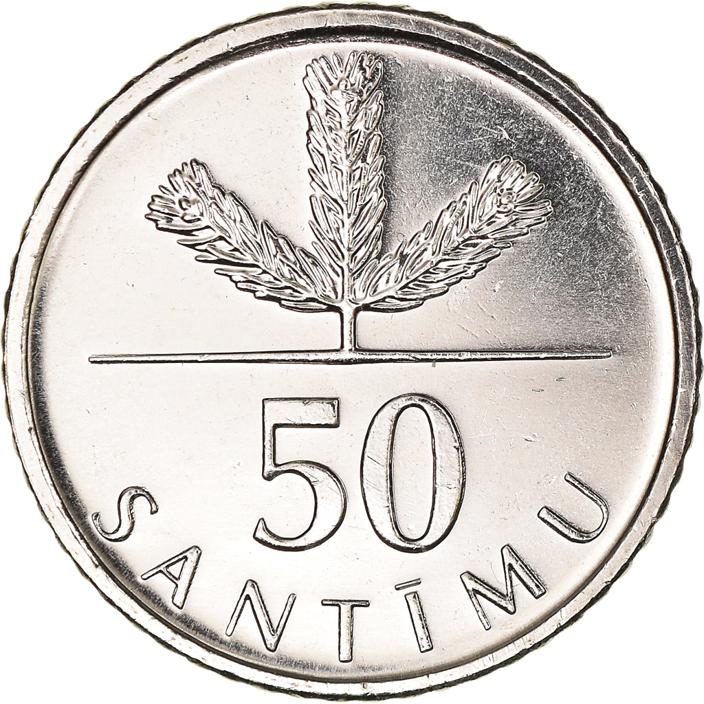 Münze, Latvia, 50 Santimu, 2007, UNZ+, Kupfer-Nickel, KM:13