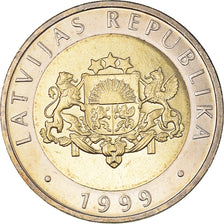 Coin, Latvia, 2 Lati, 1999, MS(63), Bi-Metallic, KM:38