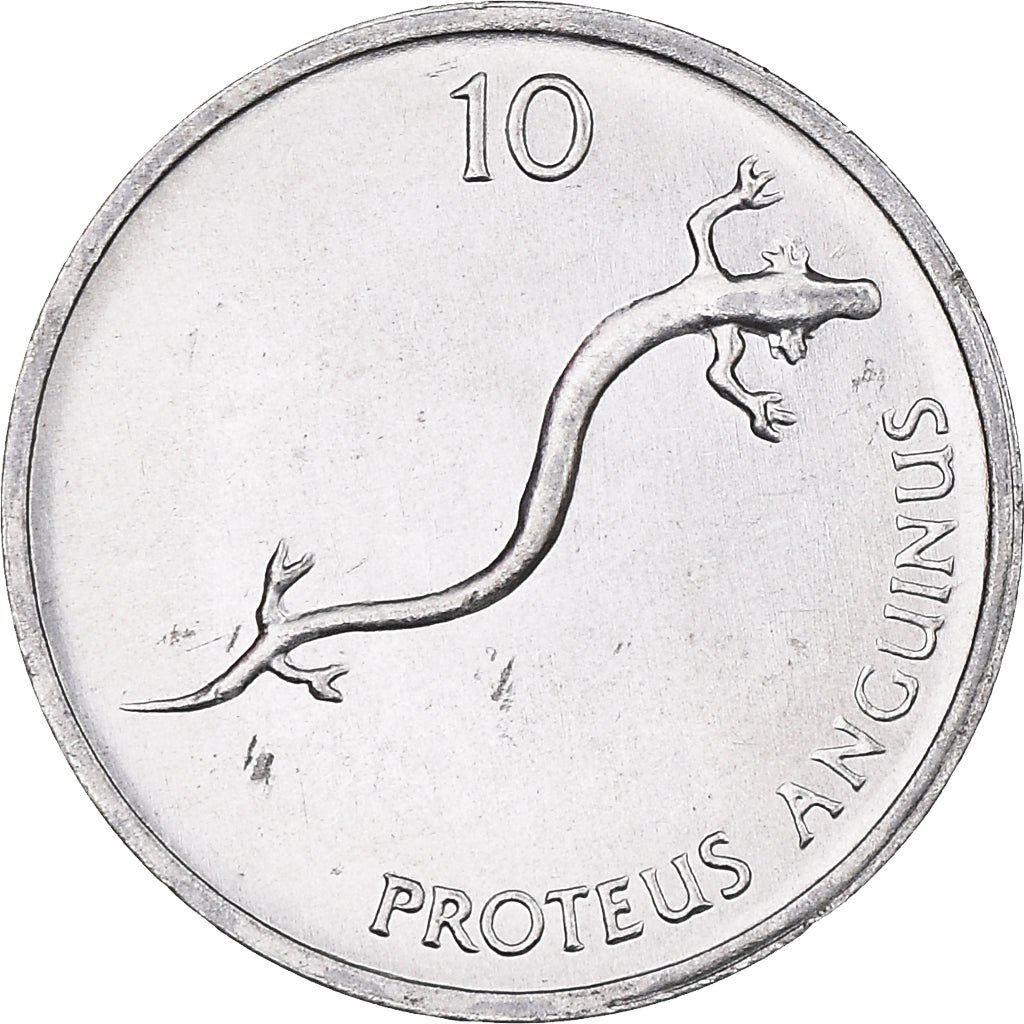 Coin, Slovenia, 10 Stotinov, 1992, MS(60-62), Aluminum, KM:7