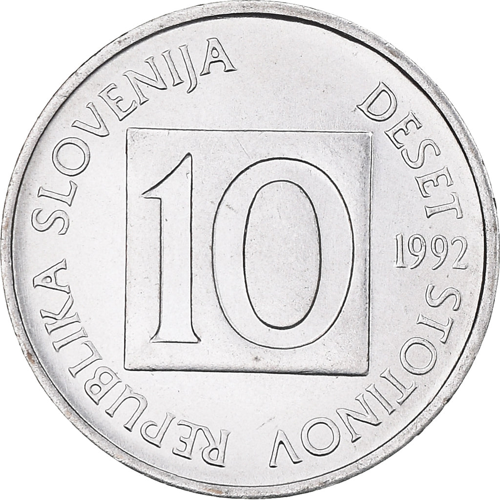 Coin, Slovenia, 10 Stotinov, 1992, MS(60-62), Aluminum, KM:7